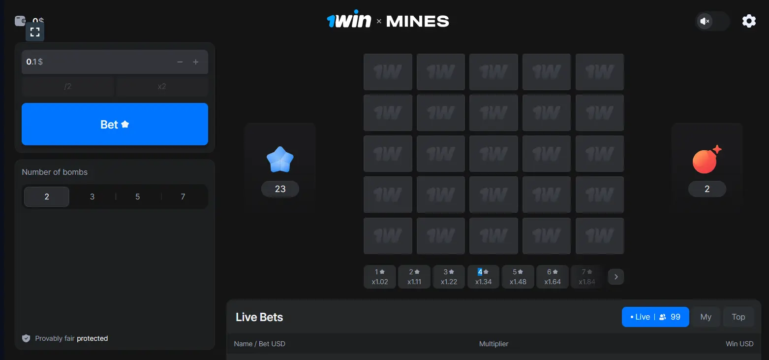 1Win Mines